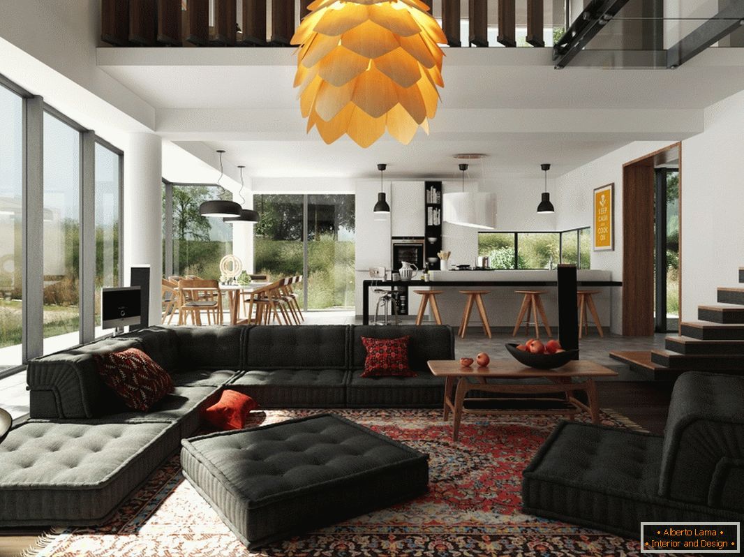 Interior design studio apartment from Egar Zeimanis