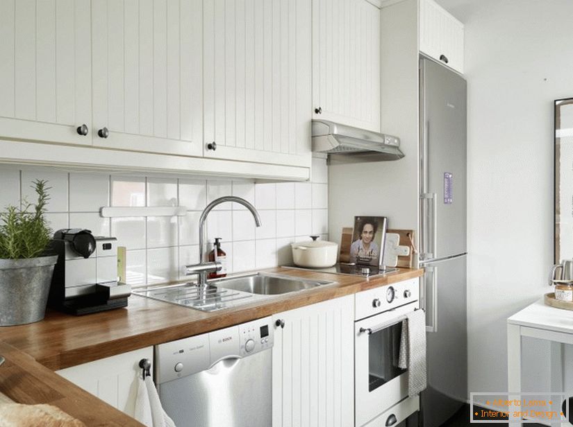 Kitchen set at home in Sweden