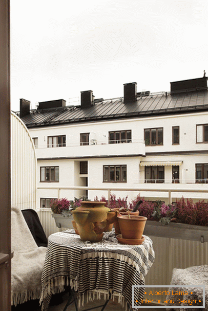 Rest area on the balcony