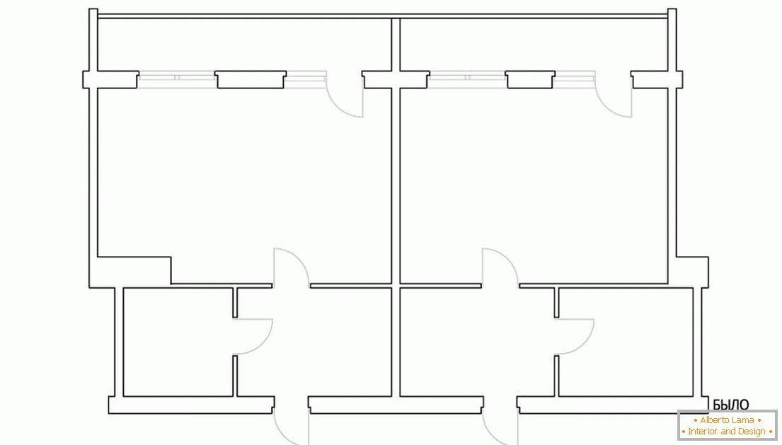 The layout of the studio apartment