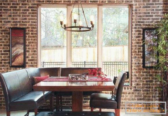 Retro Edison lamp in the interior - photo above the table