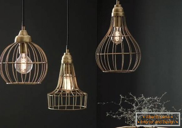 Modern pendant lamp with Edison lamp