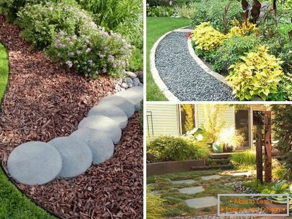 Landscaping of a private house with your own hands - a combination of materials