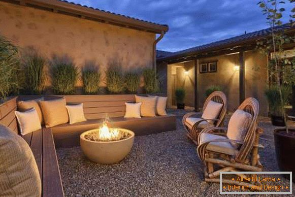 Landscaping of the courtyard of a private house, photo 30