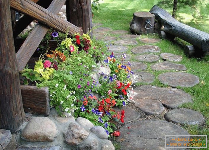 Landscaping design of the garden in a cozy country style (52 photos)