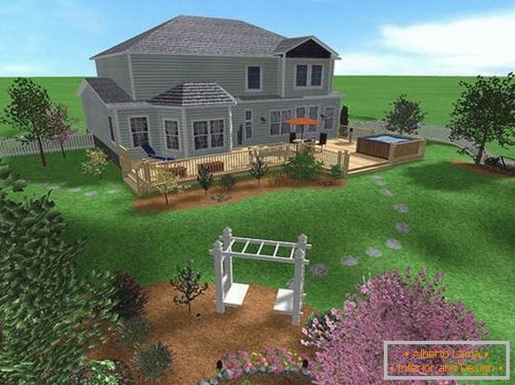 Projects of country house sites - design and layout of 10 acres