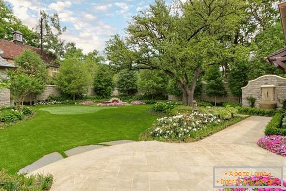 Photo of the design of a country house site - a beautiful landscape