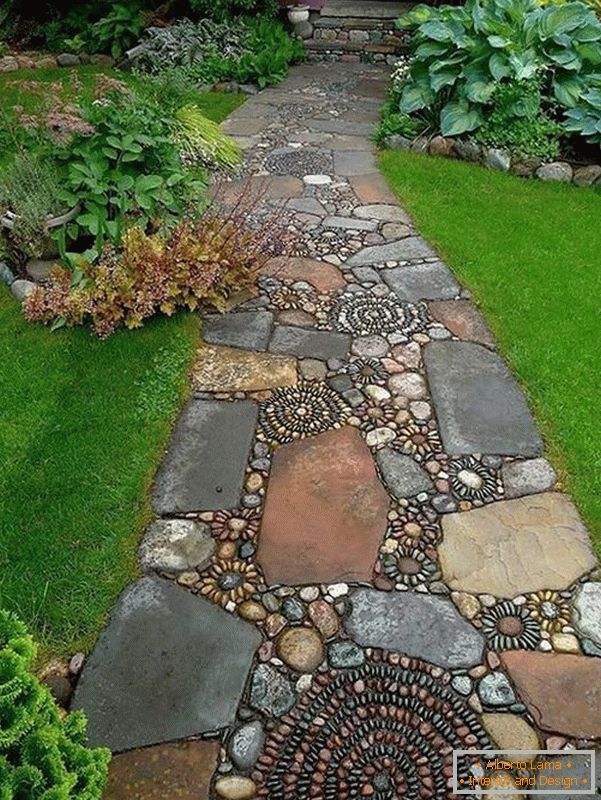 Path from natural stone