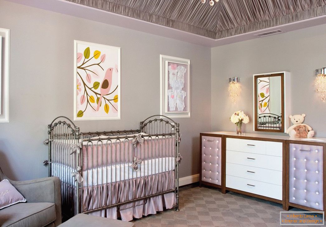 Lilac decor of the children's room