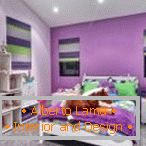 Baby decor in purple shades