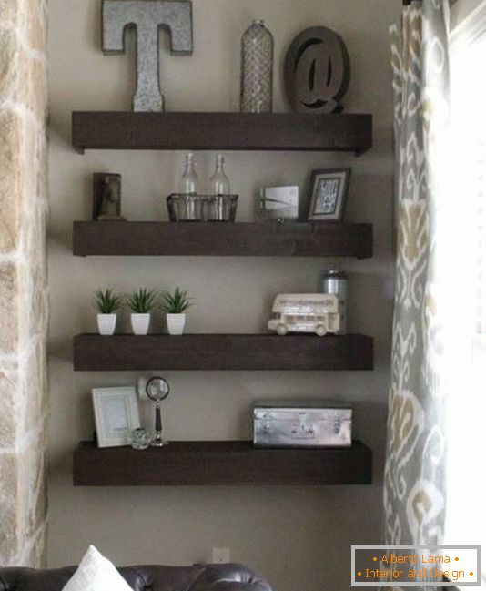 What to put on the floating shelves