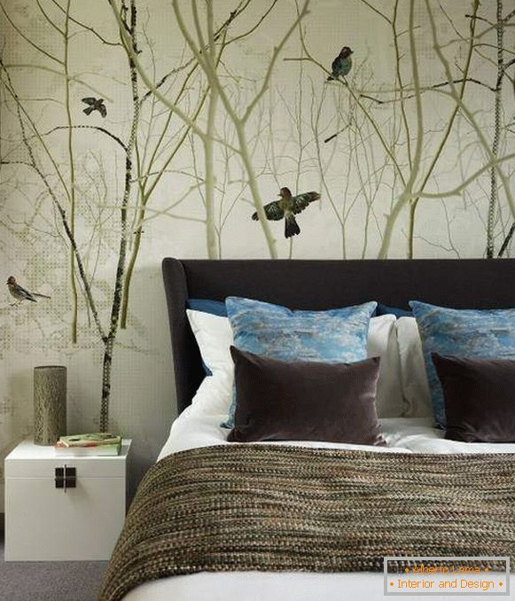 Choose fashionable wallpaper in your bedroom - photo 2015