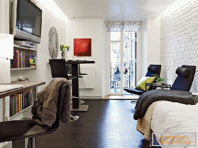 Studio apartment design in Switzerland