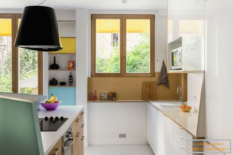 The idea of ​​kitchen interior for small apartments from MAEMA Architects