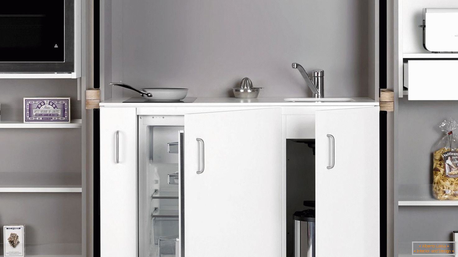 Small designer kitchen-cupboard