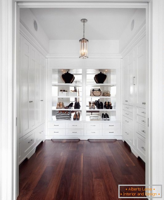 Chic design wardrobe room from the pantry