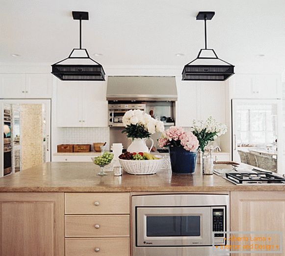 Kitchen island for space organization