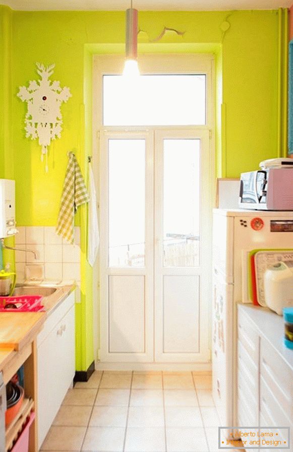 Kitchen interior in bright colors