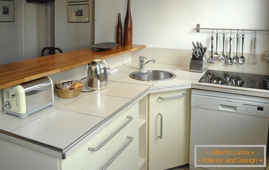 Interior of functional small kitchen