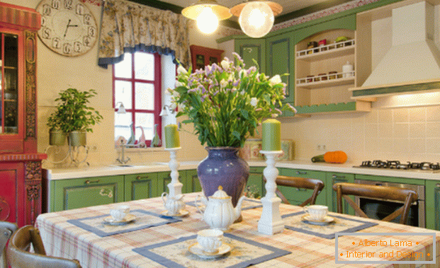 small kitchen in the style of a Provence photo интерьер 
