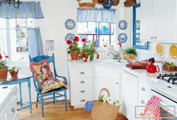 small kitchen in the style of Provence photo design