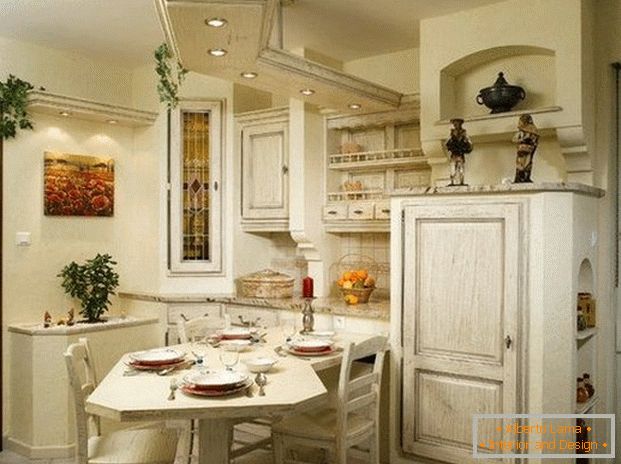 small kitchen in the style of Provence photo design