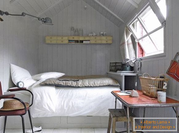Small bedroom in the attic