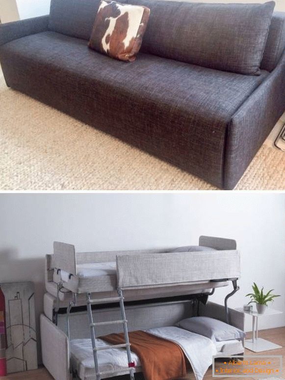Smart furniture sofa transformer for a children's room