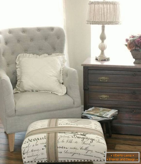 Upholstered furniture and dresser in the style of Provence