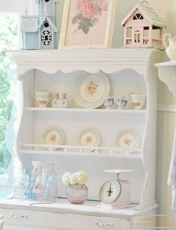White cupboard with thread