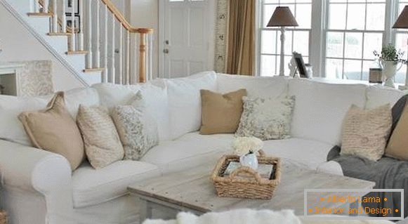Sofa and cushions in the style of Provence