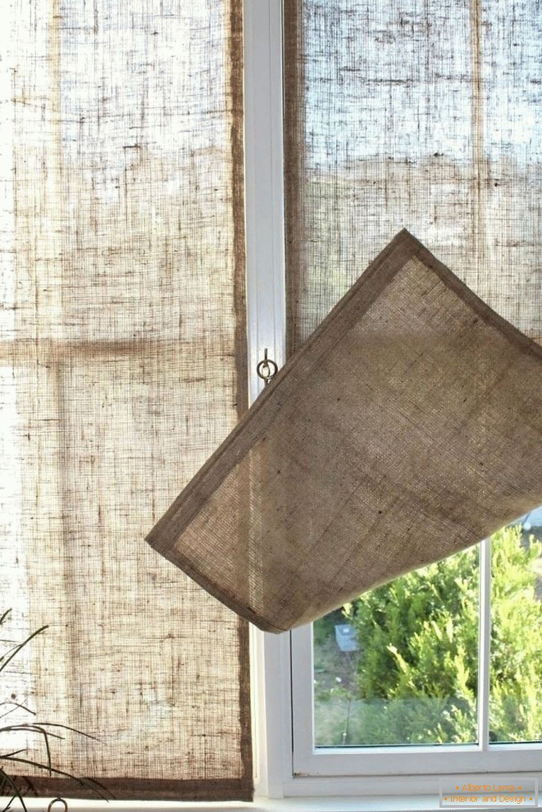 Curtains from burlap