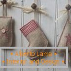 New Year's decor of burlap