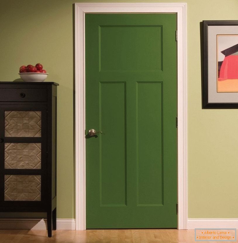 The green door in the room