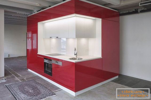 Modern design of mini kitchen