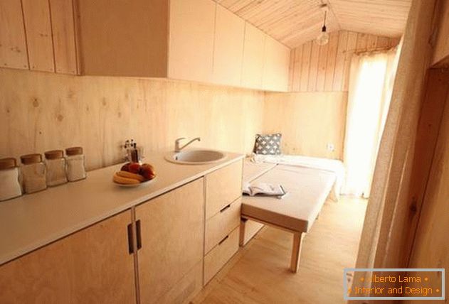The house on wheels for rest: kitchen