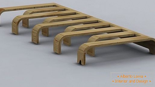 Lattice wooden bed base