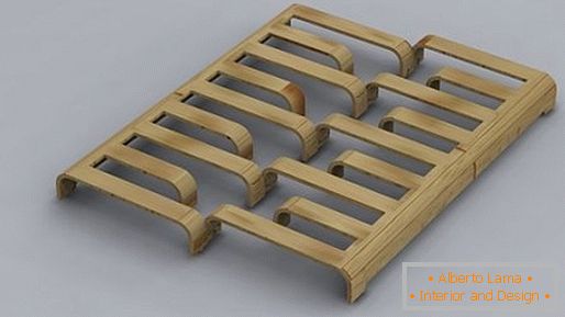 Lattice wooden bed base