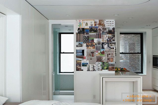 The bedroom of the multi-functional apartment-transformer in New York