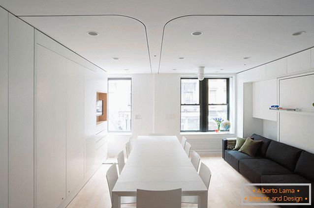 Interior multifunctional apartment-transformer in New York