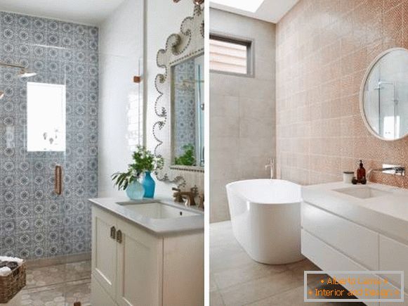 Bathroom design - photo Fashionable tile 2016 for a small bath