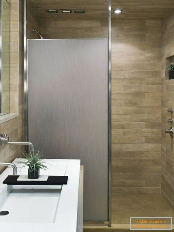 Metal partition for shower without shower tray