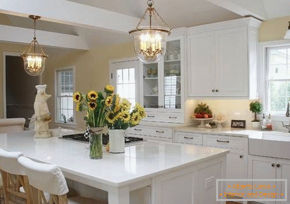 Kitchen of a private house in neutral colors