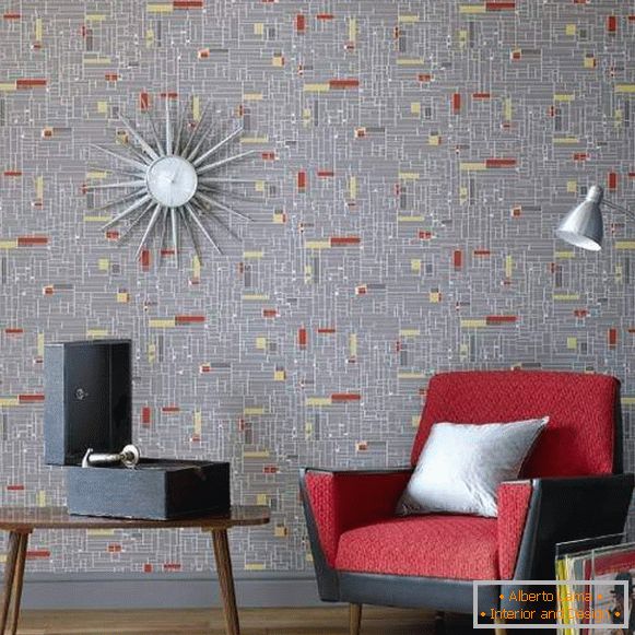 Fashionable wallpaper for 2016 walls with geometric patterns