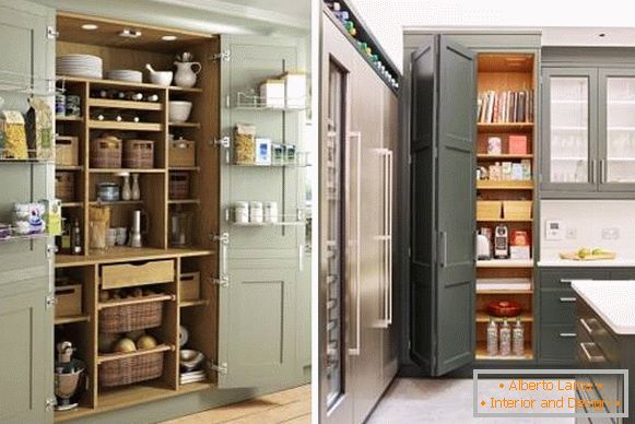 Wardrobe in the kitchen design - trend 2018