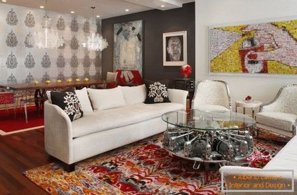 Wallpapers in luxury style in interior design in loft style