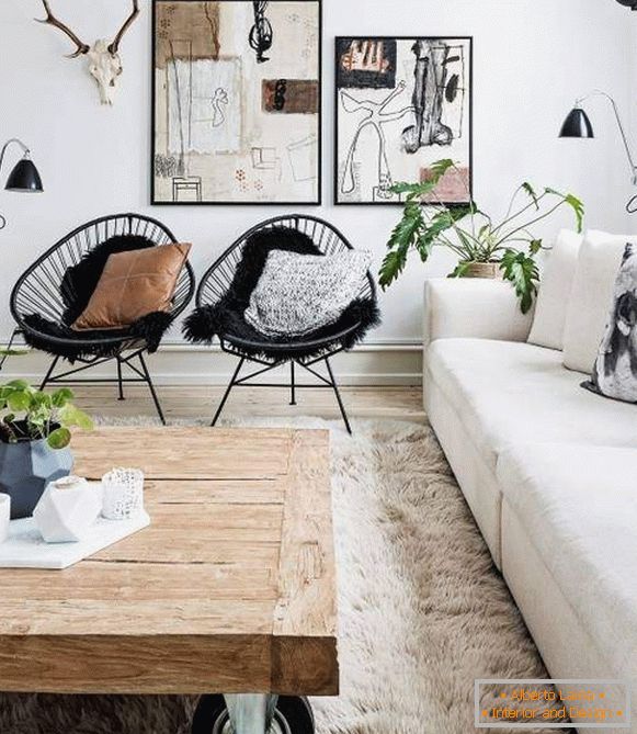 Fashionable interior design 2016 in Scandinavian style
