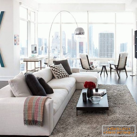 New in interior and design 2016 - photo of living room in urban style