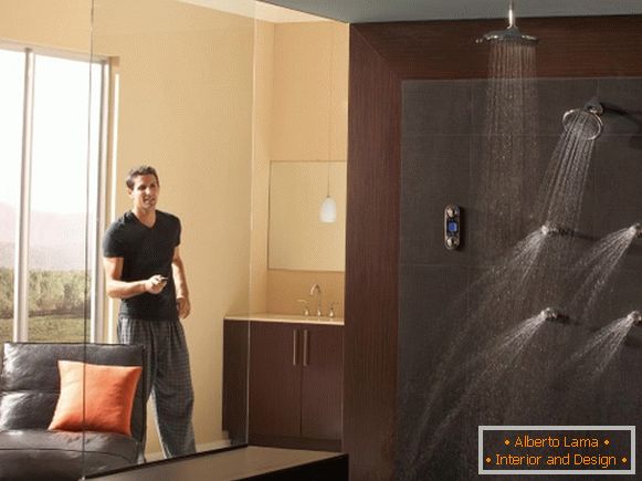 Multifunctional shower in the bathroom