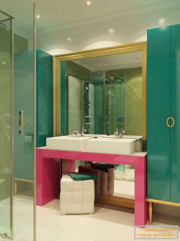 Unusual color scheme in bathroom 2015
